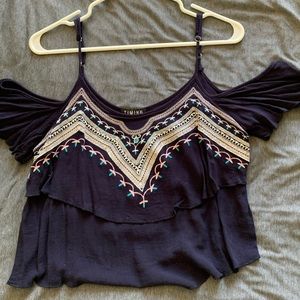 Navy blue crop top